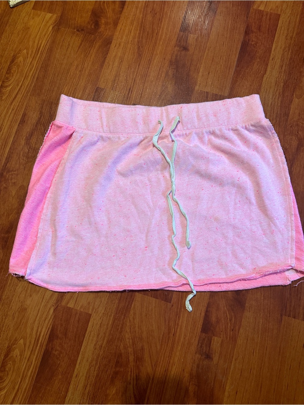 Victoria's Secret Light Pink Terry Cloth Drawstring Mini Skirt